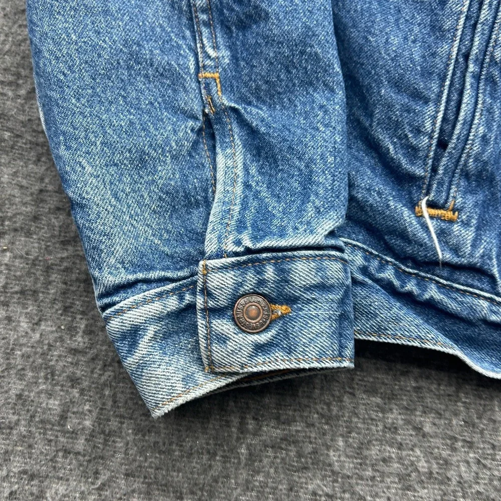 Levis Blanket Lined Denim Trucker Jacket‎ Blue Size 44 71506 0316 Made USA